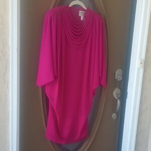 Elegant Pink Draped Dress